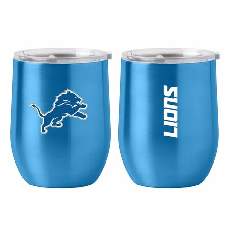 LOGO BRANDS Detroit Lions 16oz Gameday Stainless Curved Beverage 611-S16CB-1